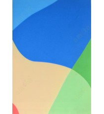 Blue green orange color abstract with fish poly fab roller blind   109390